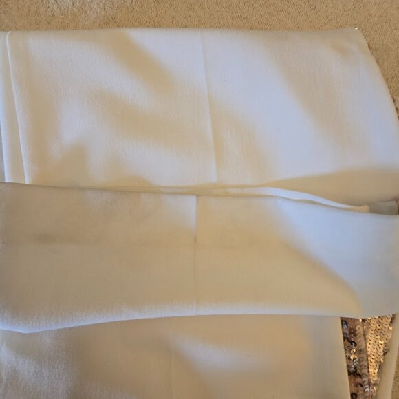 BEBE IVORY NWT PANTS SIZE 10 HAND SEWN SEQUIN  FORM TUXEDO STRIPE MADE USA - Picture 11 of 14